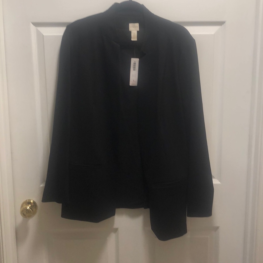 Chico’s black blazer.